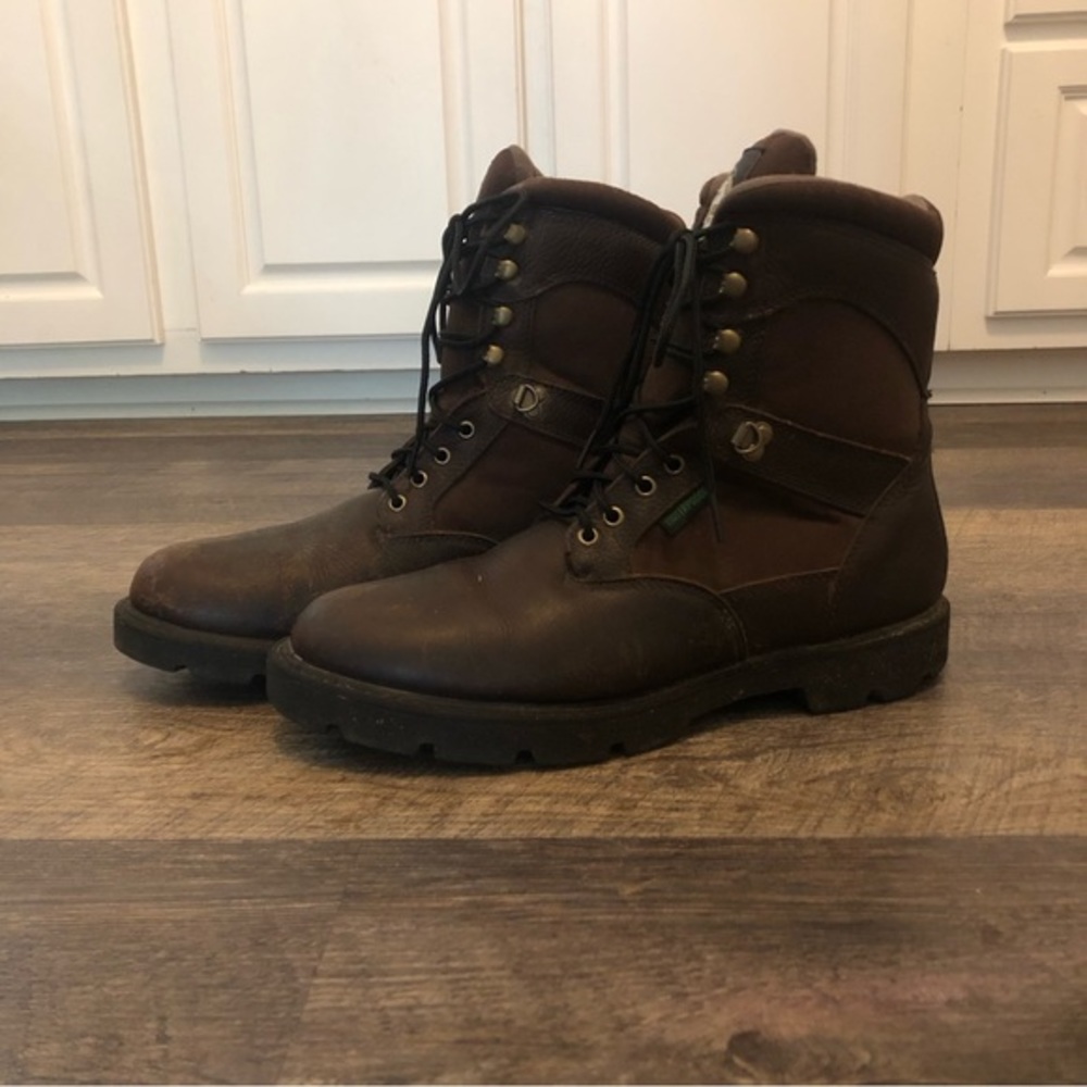 Mens GEORGIA BOOT 8” Homeland G108 Waterproof Soft Toe Work Boots 12W- Brown GUC